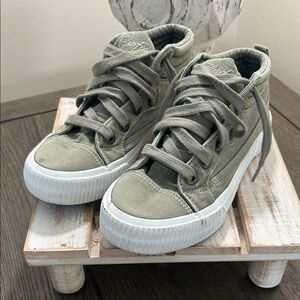 Kids Olive Green High-Top Sneakers